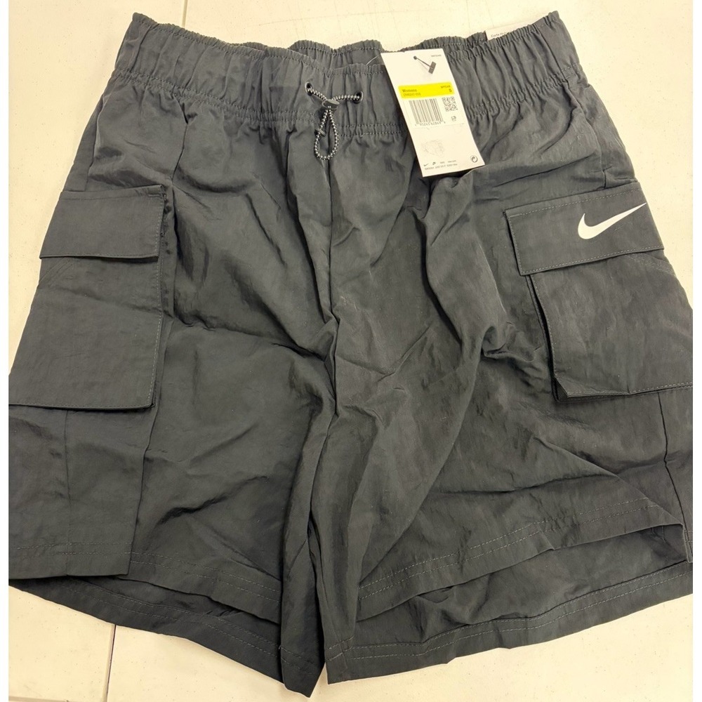 Womens Size Small Nike High Rise Loose Fit Shorts Black DM6247-010 - Picture 1 of 2